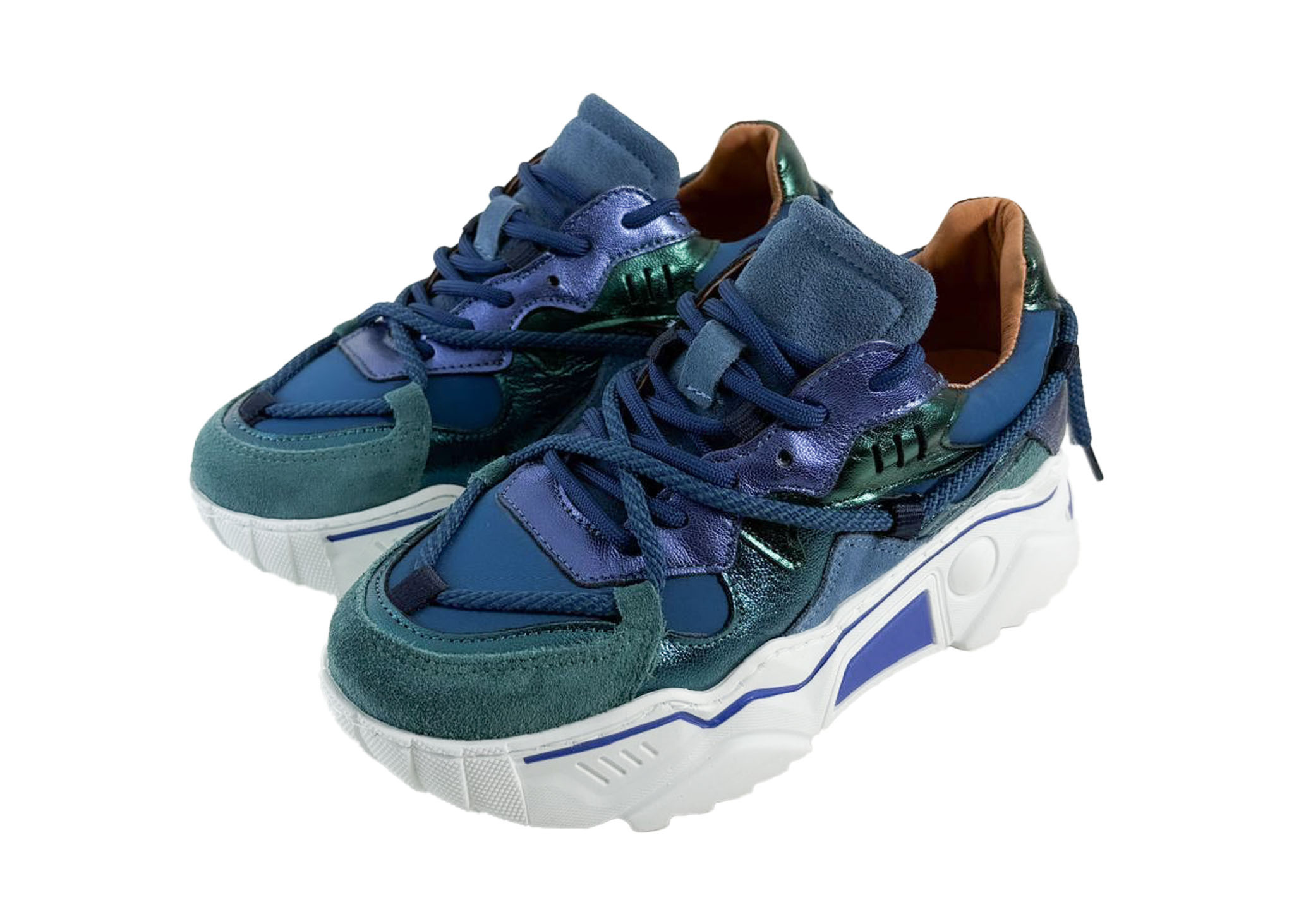 DWRS DWRS Sneakers Jupiter J5554C-92 Blauw / Groen