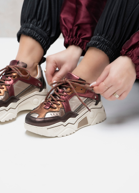 DWRS DWRS Sneakers Pluto J5217C-84 Bordeaux / Bruin