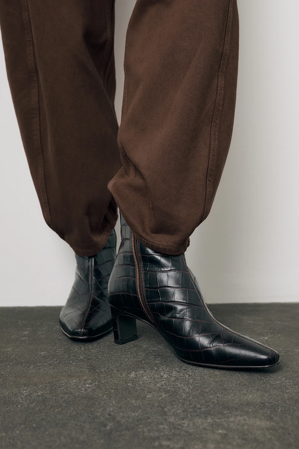 Copenhagen Copenhagen Enkellaarsje CPH296 Croco Bruin