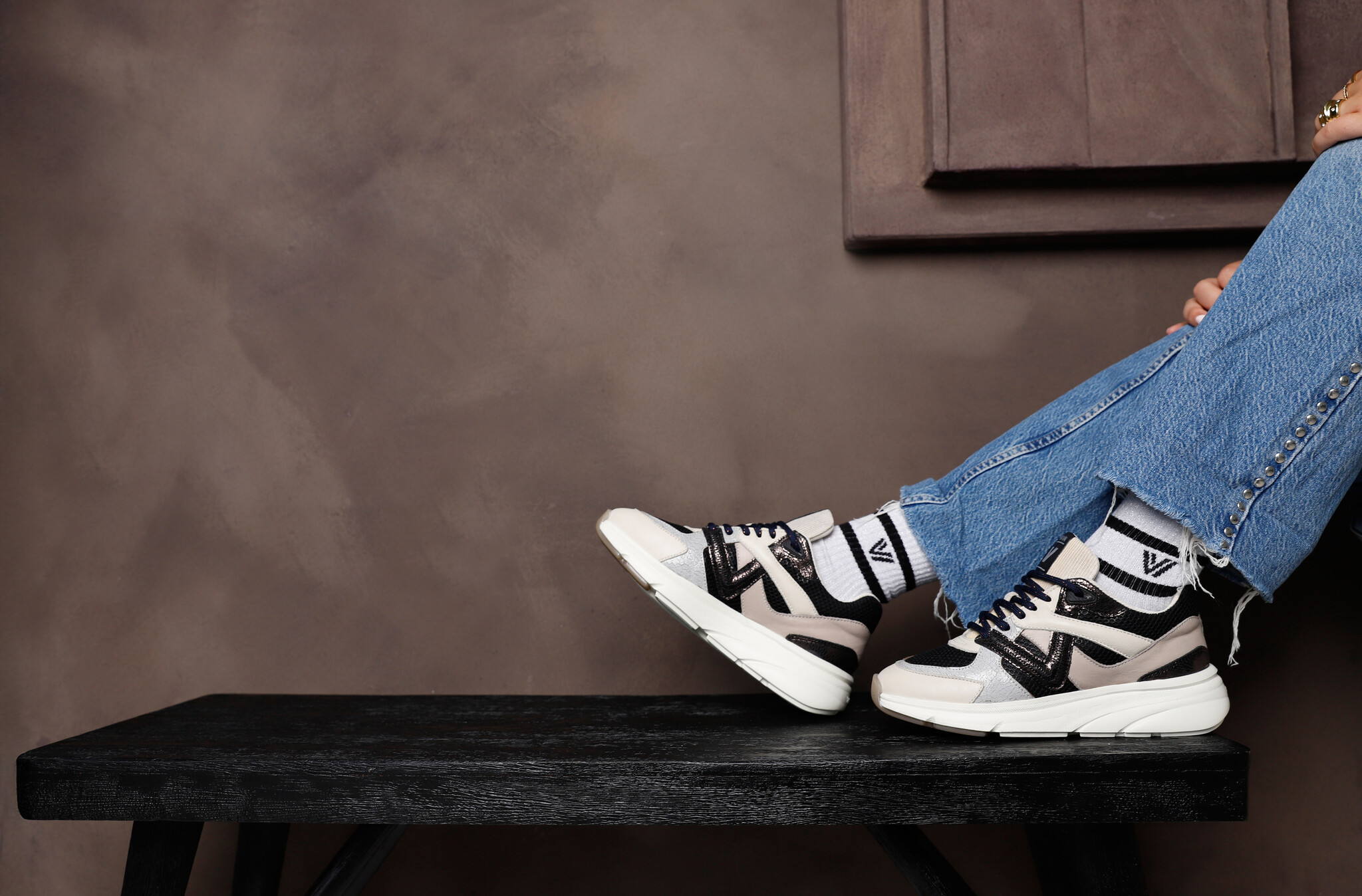 Via Vai VIA VAI Sneakers Vic Kyro 62184-05-900 Zwart Multi