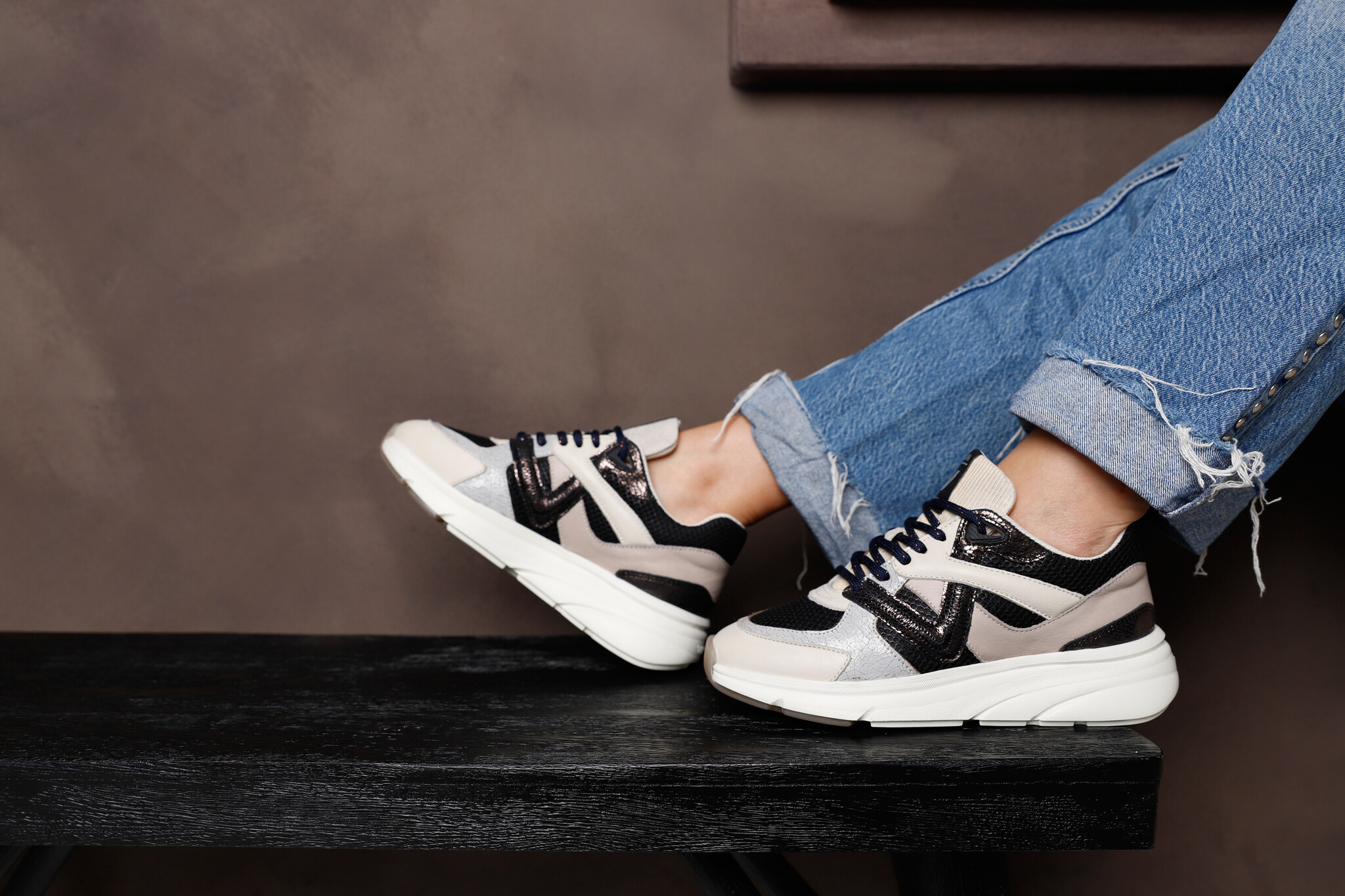 Via Vai VIA VAI Sneakers Vic Kyro 62184-05-900 Zwart Multi