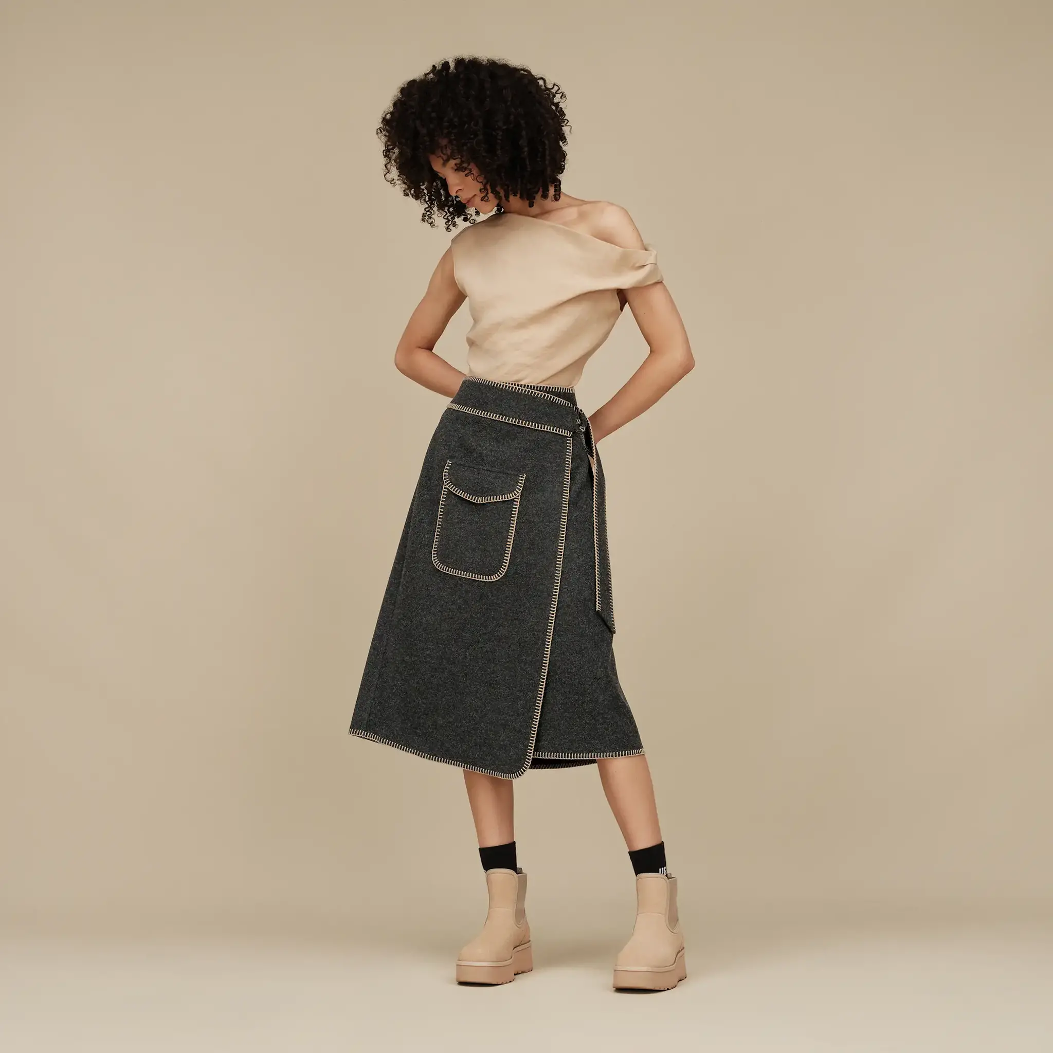 UGG UGG Chelsea Enkellaarsje Cityfunc 1173258 Mustard Seed