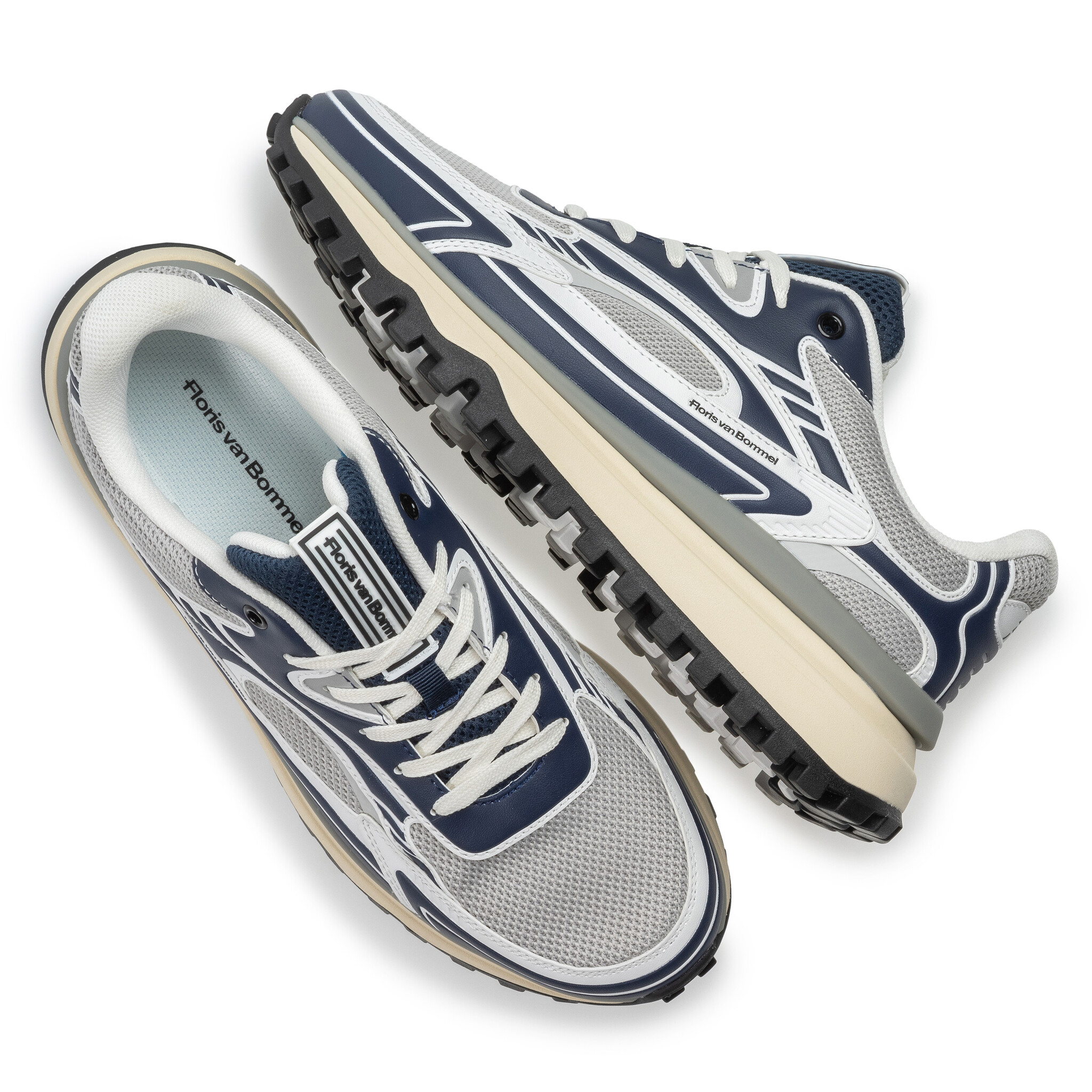 Floris van Bommel Floris van Bommel Sneaker De Gripper 06.00 Donker Blauw