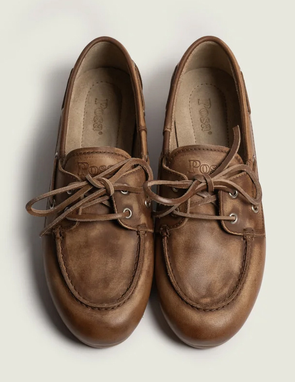 Posa Posa Boat Loafer Brushed Brown