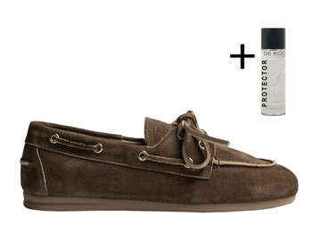 Posa Posa Boat Loafer Donkerbruin Suède