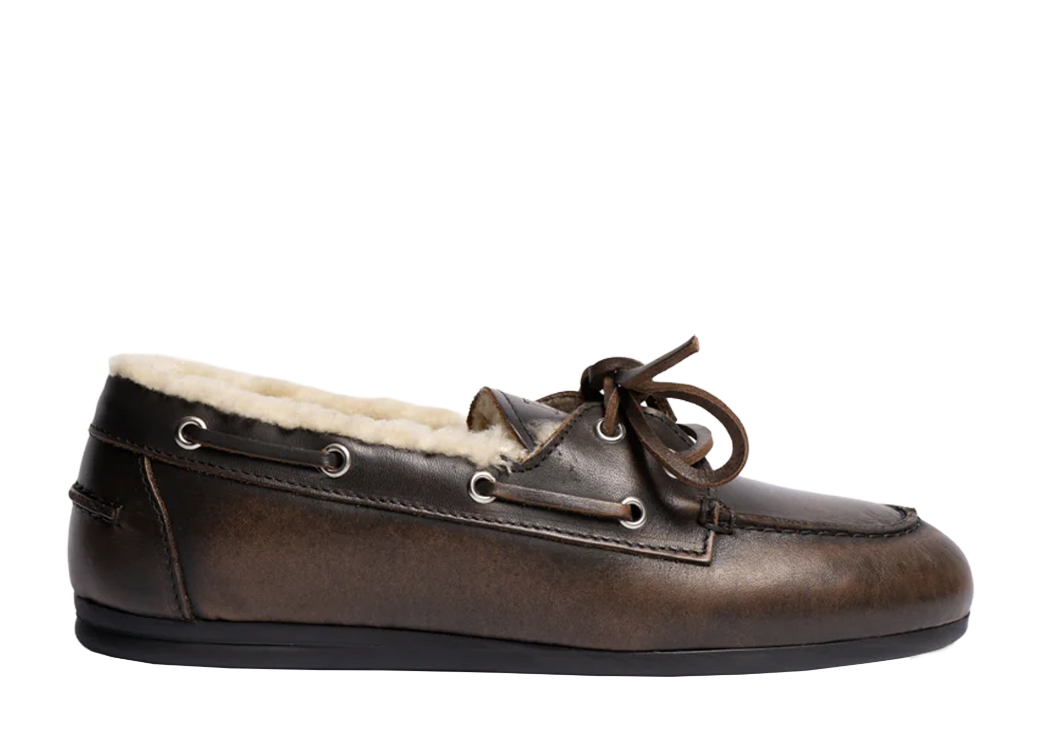 Posa Posa Boat Loafer Coffee Fur