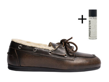 Posa Posa Boat Loafer Coffee Fur