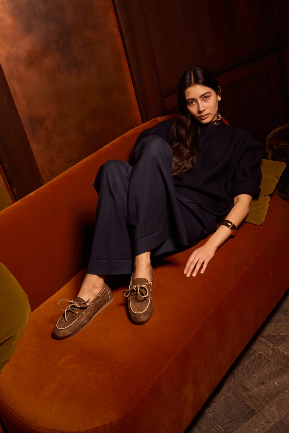 Posa Posa Boat Loafer Donkerbruin Suède