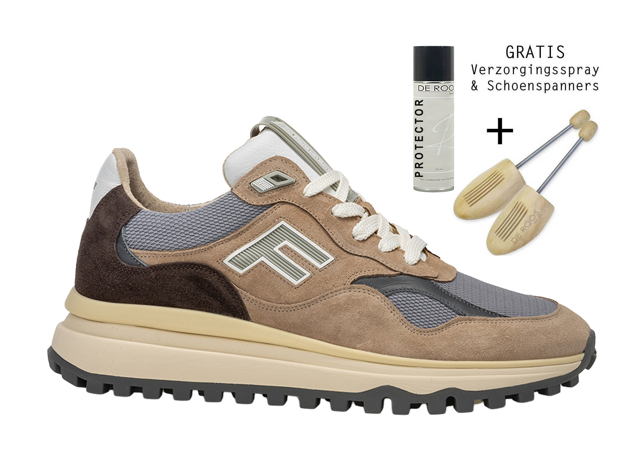 Floris van Bommel Floris van Bommel Sneaker De Gripper 01.02 Licht Bruin