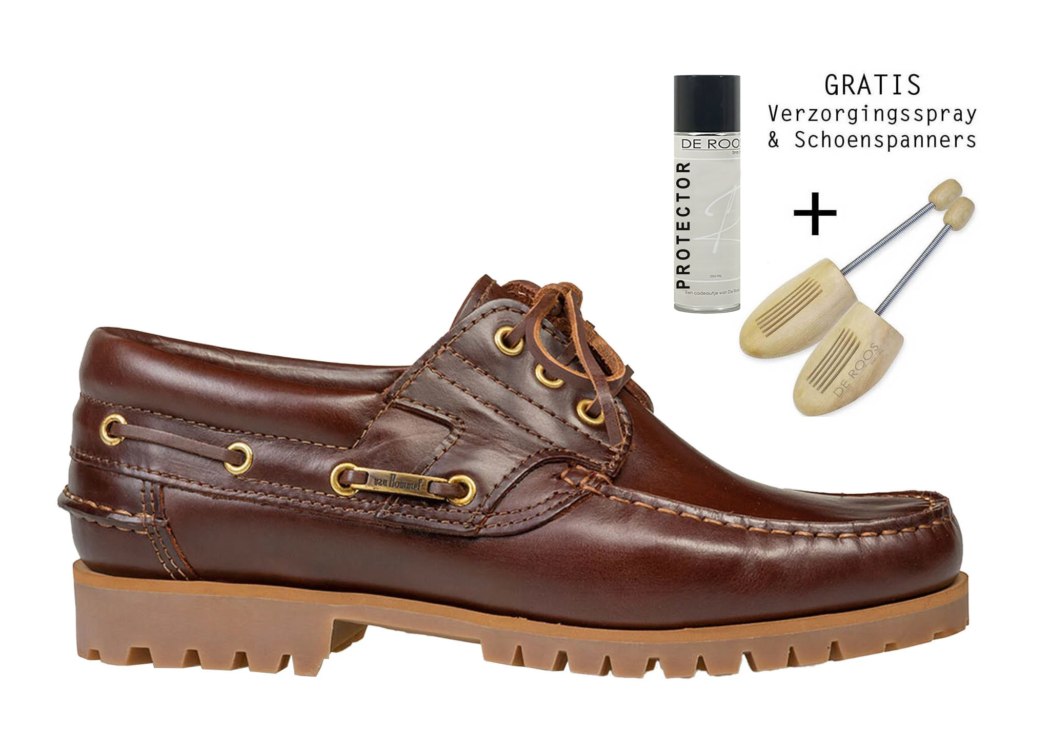 Van Bommel Van Bommel Bootschoen  Boat Shoe 02.05 Roodbruin