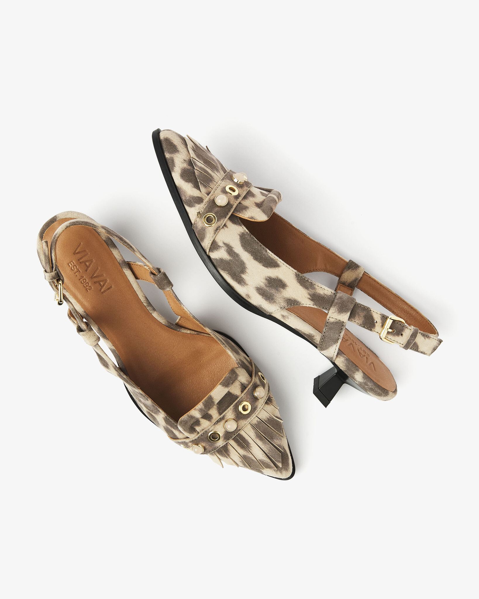 Via Vai VIA VAI Slingback Lea Aileen 62398-01-315 Luipaard