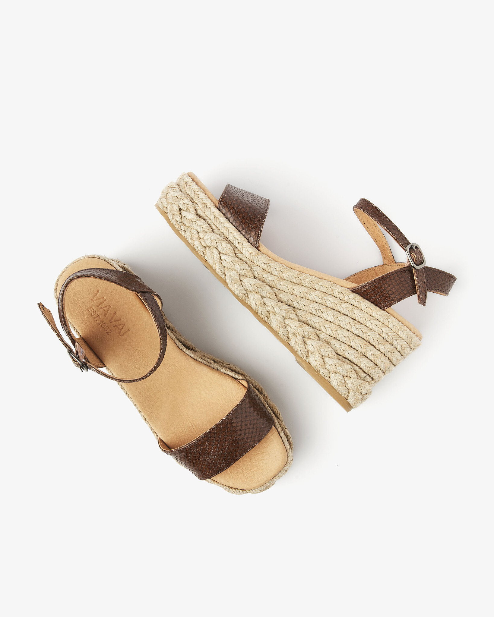 Via Vai VIA VAI  Espadrilles Capri Neva 62409-03-1364 Slang Bruin