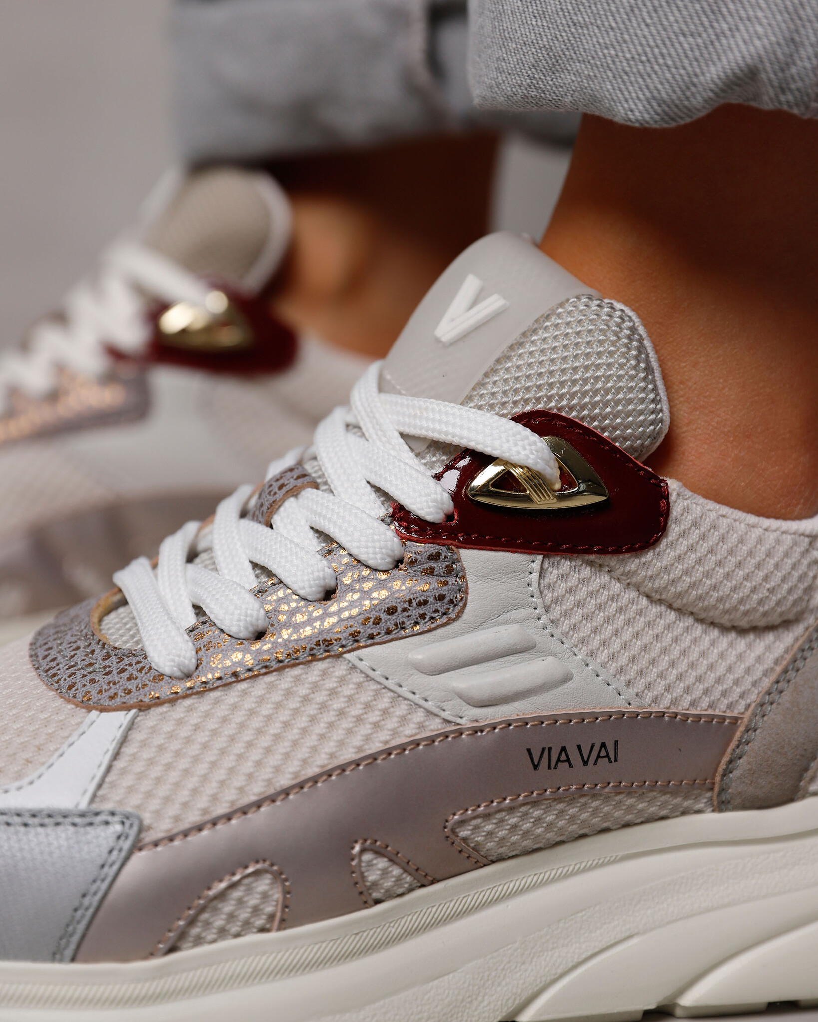 Via Vai VIA VAI Sneaker Vic Harmony  62341-03-212 Beige