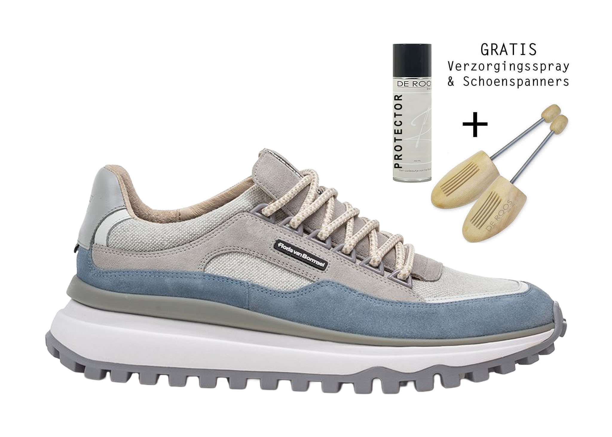 Floris van Bommel Floris van Bommel Sneaker De Gripper 03.10 Licht Blauw