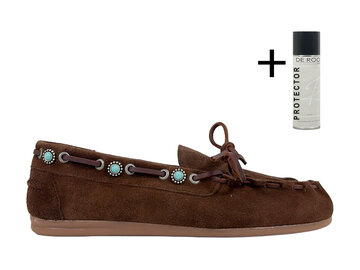 Posa Posa Boat Loafer Western Donker Bruin