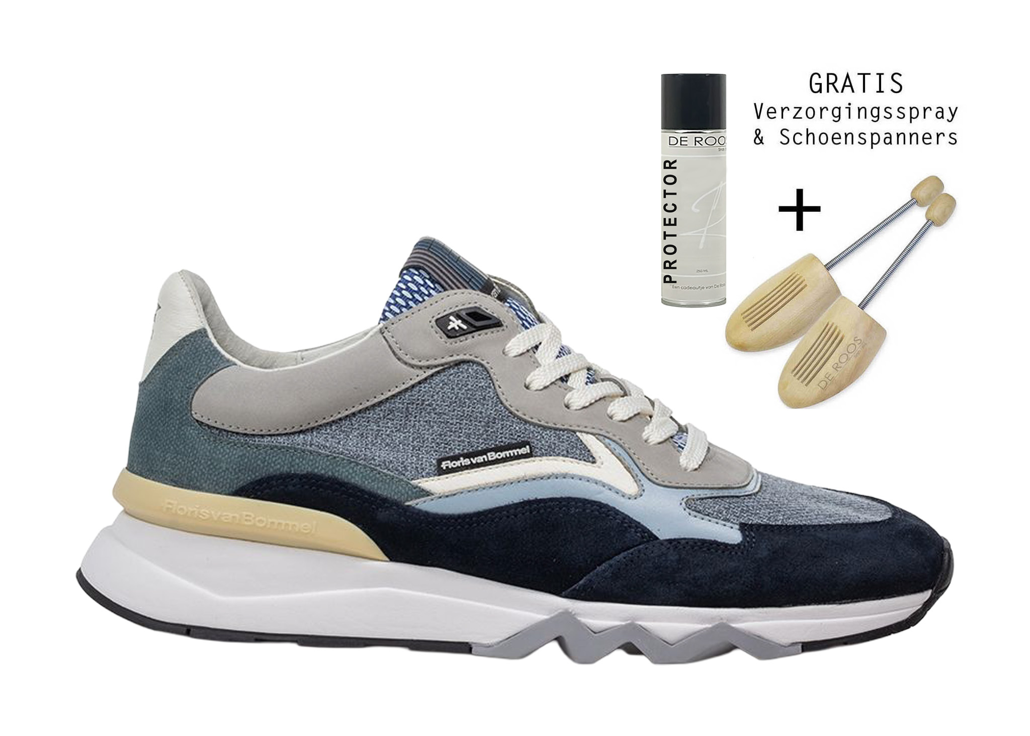 Floris van Bommel Floris van Bommel Sneaker De Zager 05.28 Blauw