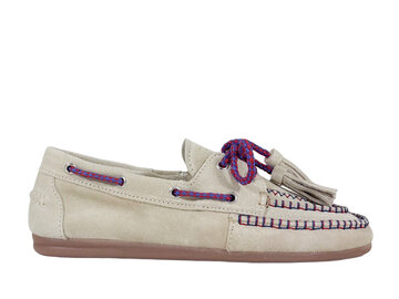 Posa Posa Boat Loafer Fringe Licht Taupe
