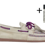 Posa Posa Boat Loafer Fringe Licht Taupe
