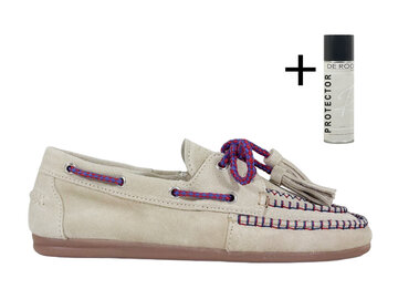 Posa Posa Boat Loafer Fringe Licht Taupe