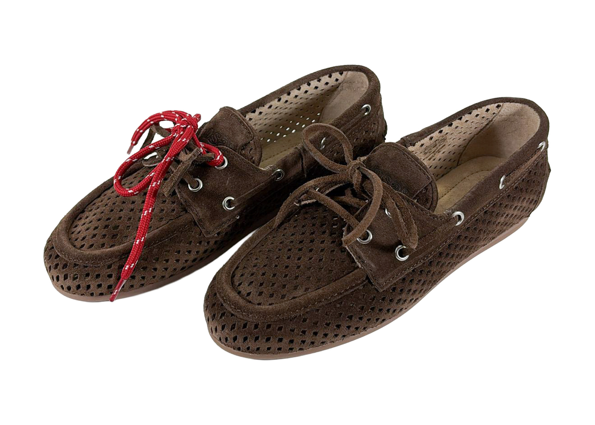 Posa Posa Boat Loafer Perforated Donker Bruin