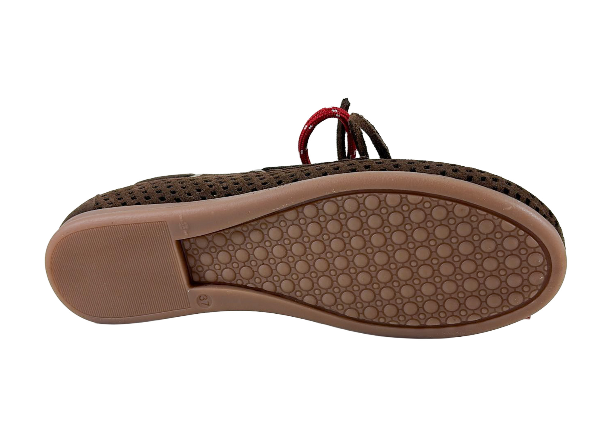 Posa Posa Boat Loafer Perforated Donker Bruin