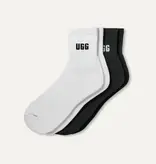 UGG UGG Sokken Quinlin Logo Quarter 2 Pack Zwart/Wit