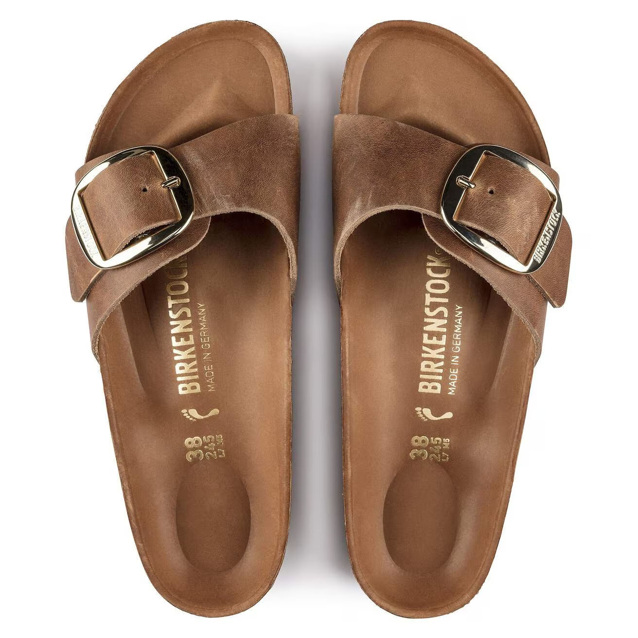 Birkenstock Birkenstock Slipper Madrid Big Buckle 1006525 Cognac