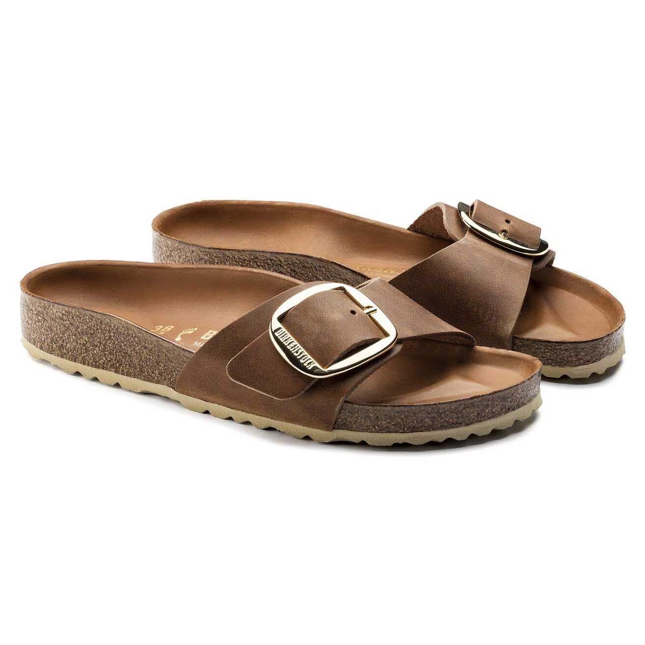 Birkenstock Birkenstock Slipper Madrid Big Buckle 1006525 Cognac