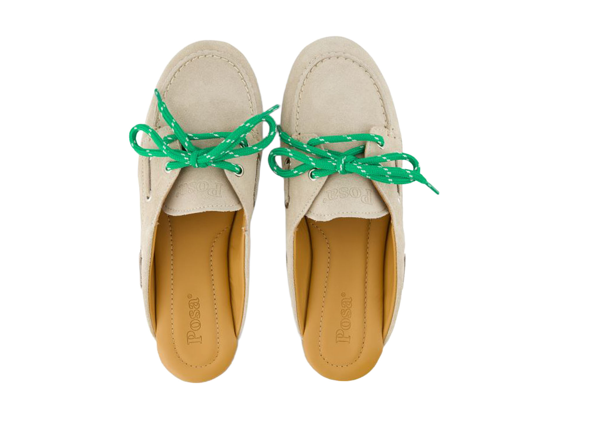 Posa Posa Boatloafer Mule Licht Taupe