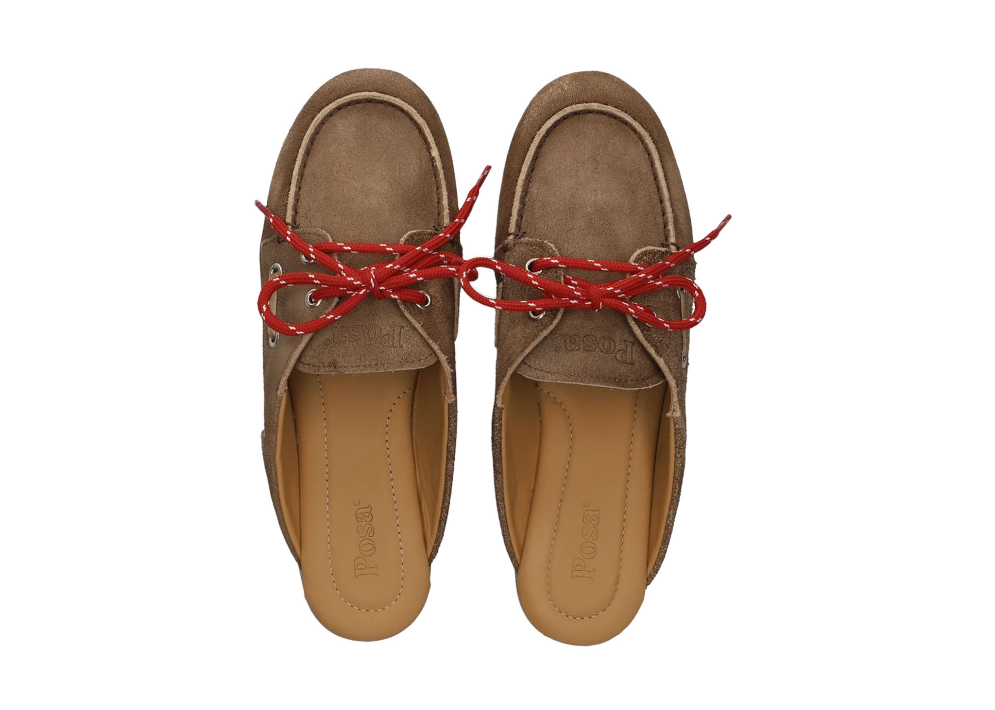 Posa Posa Boatloafer Mule Donker Bruin