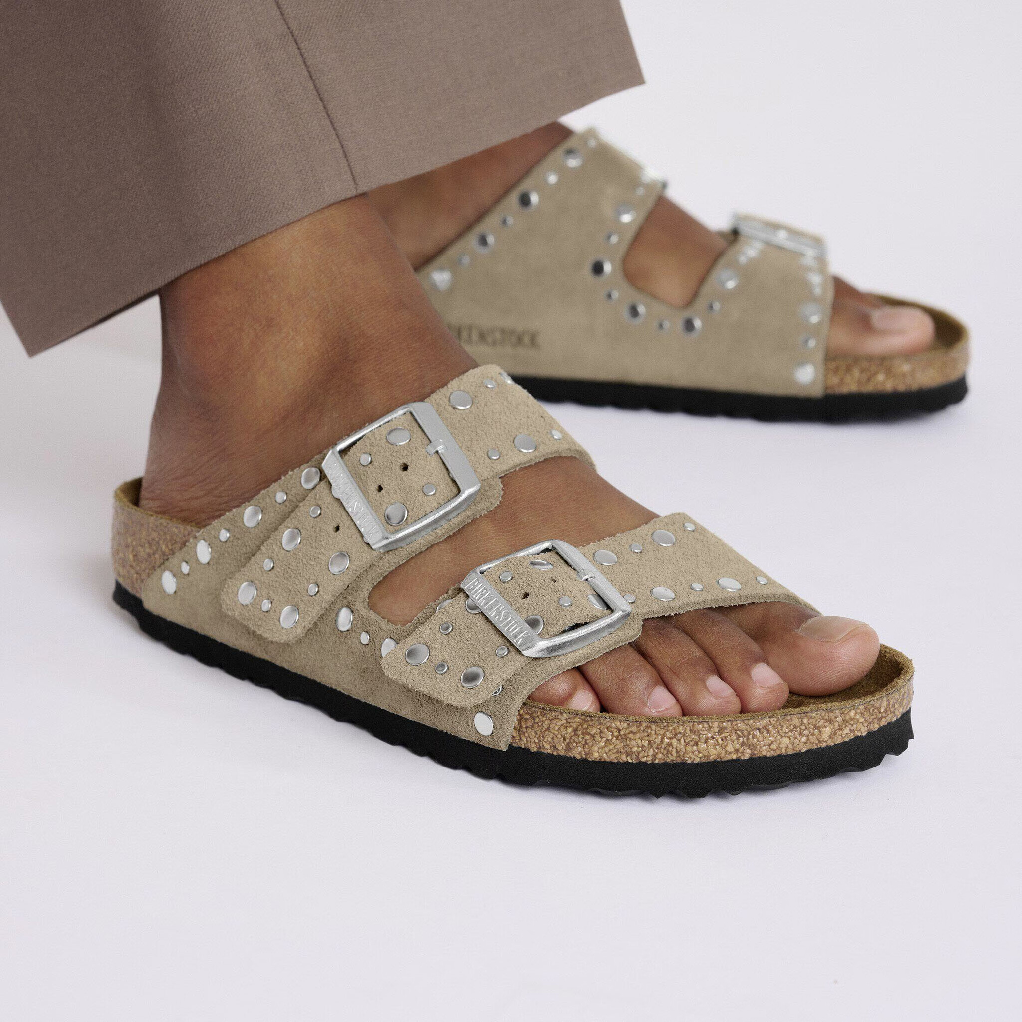 Birkenstock Birkenstock Sandaal Arizona Rivet Border 1029390 Taupe