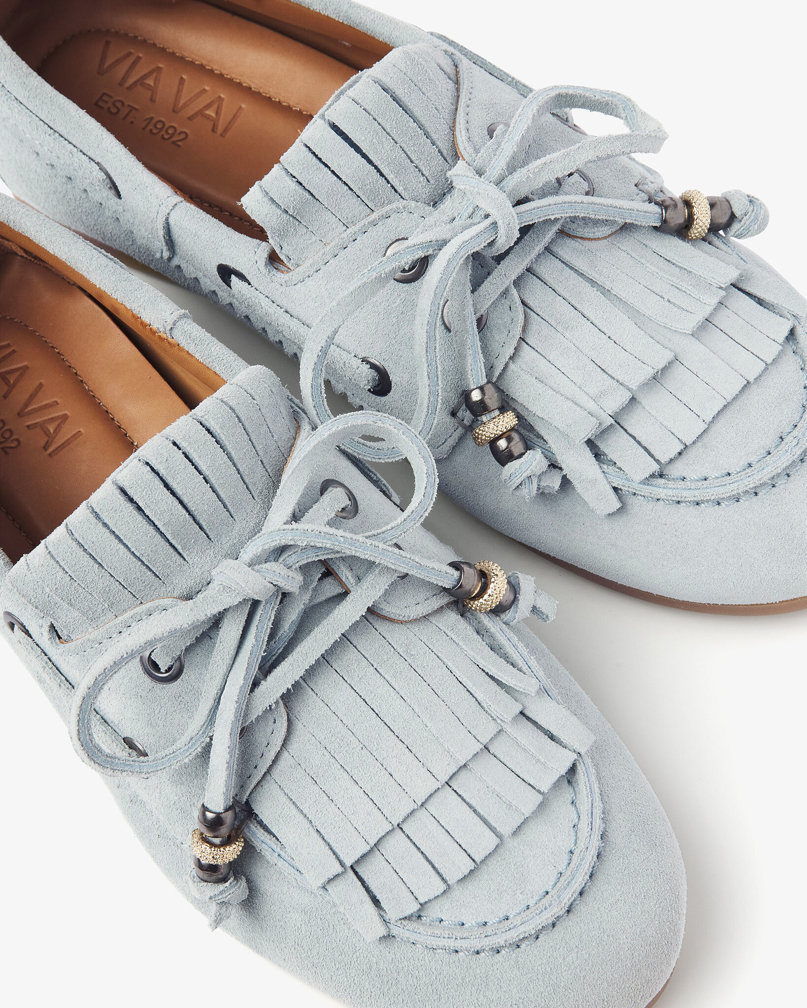 Via Vai VIA VAI Mocassins June Loua 62374-01-1341 Licht Blauw