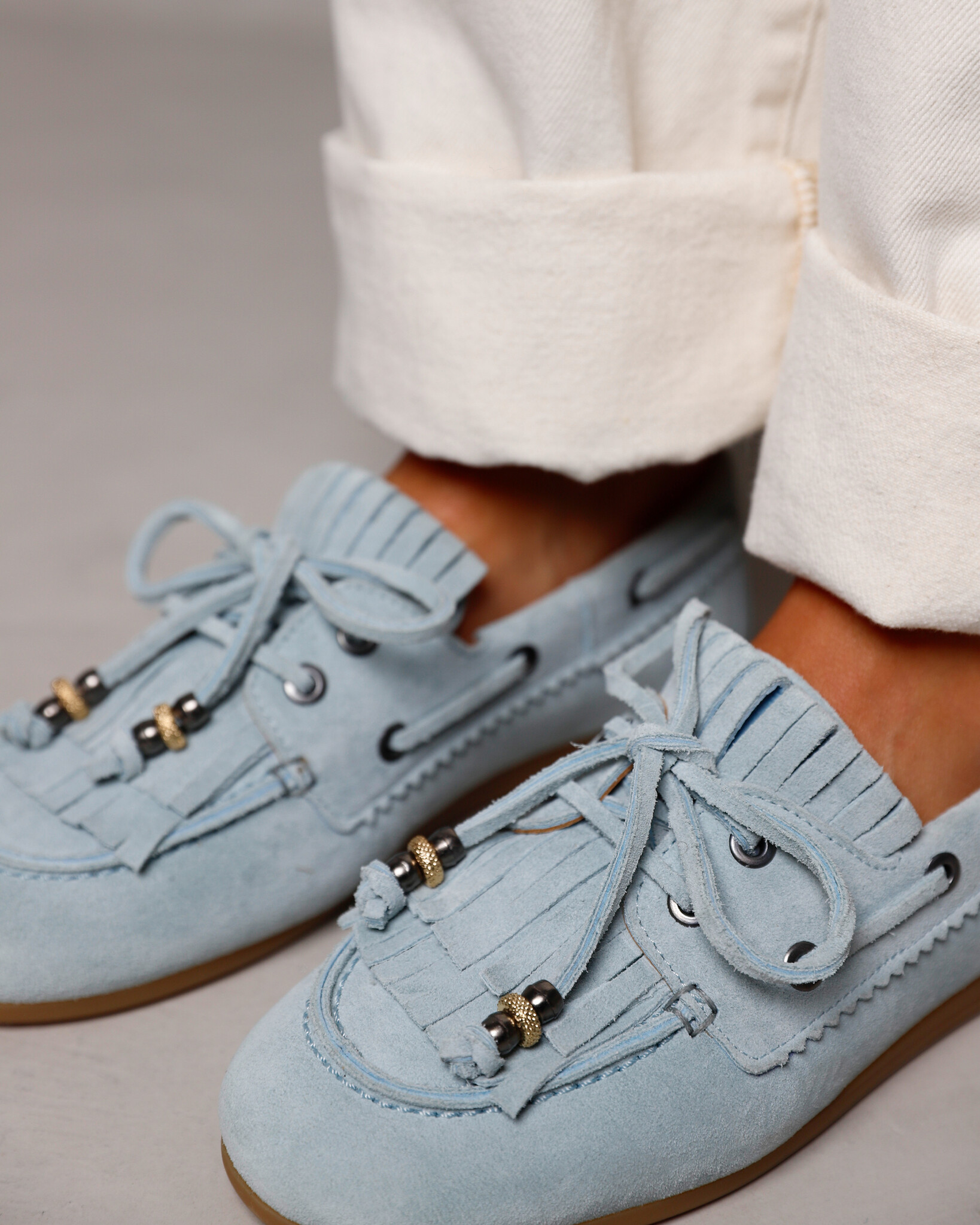 Via Vai VIA VAI Mocassins June Loua 62374-01-1341 Licht Blauw