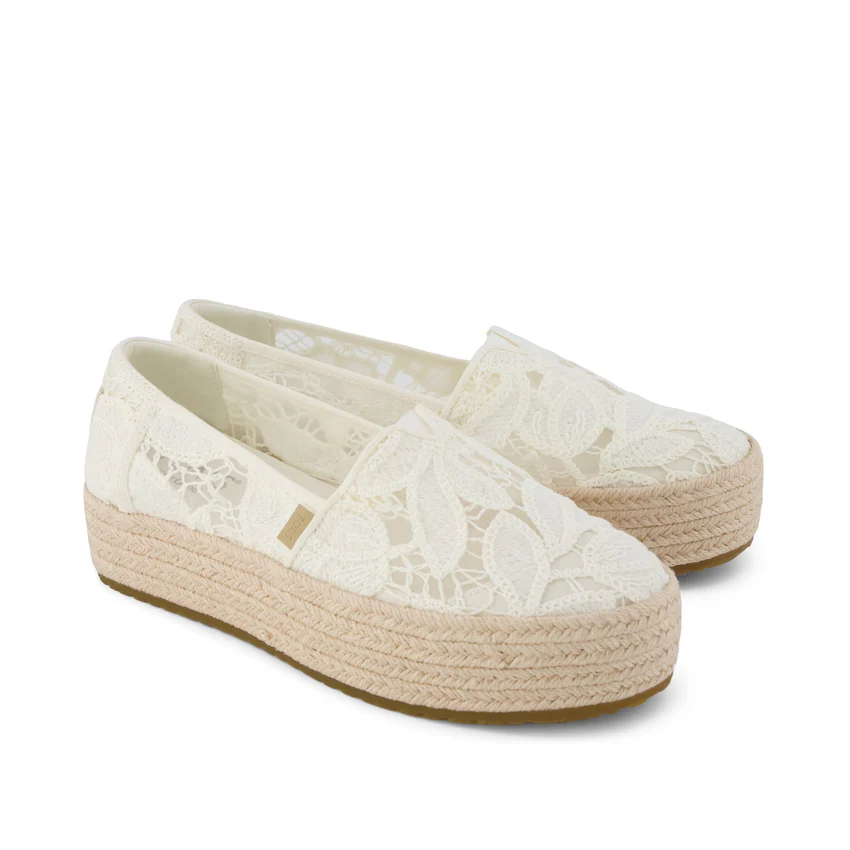 TOMS TOMS Espadrilles Valencia 10023045 Wit Crochet