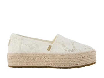 TOMS TOMS Espadrilles Valencia 10023045 Wit Crochet
