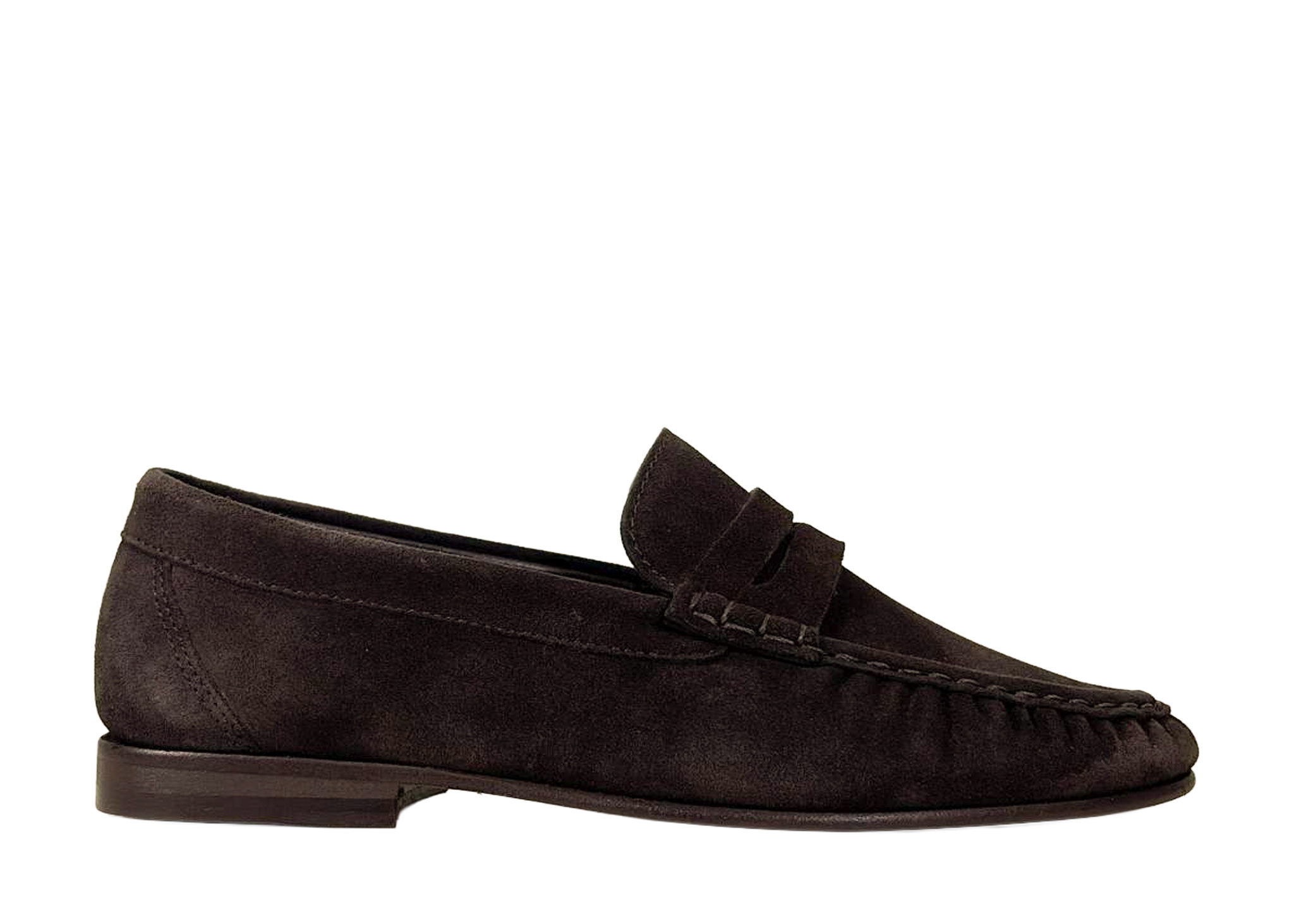 Posa Posa Penny Loafer Wrinkle Donker Bruin