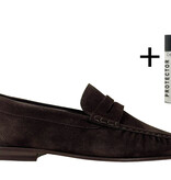 Posa Posa Penny Loafer Wrinkle Donker Bruin