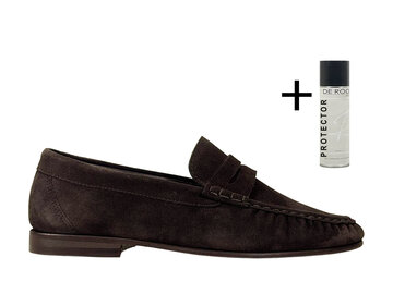 Posa Posa Penny Loafer Wrinkle Donker Bruin