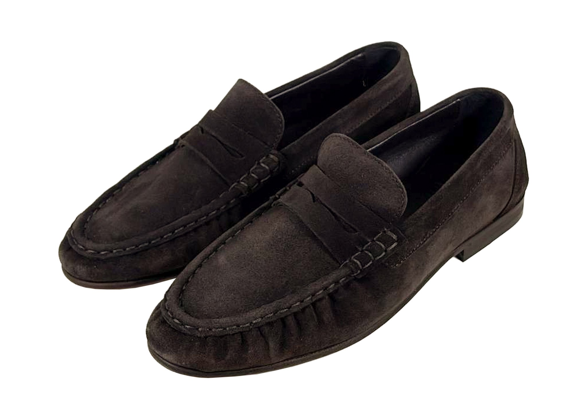 Posa Posa Penny Loafer Wrinkle Donker Bruin
