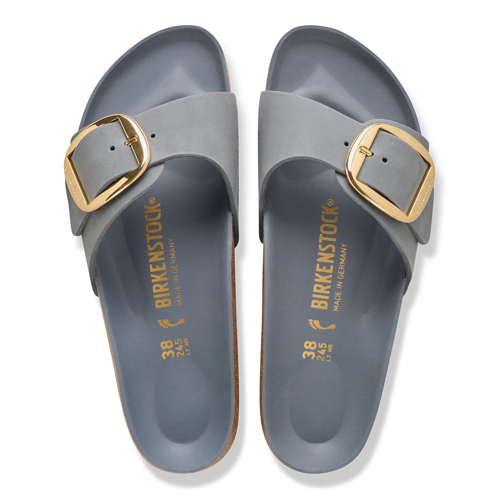 Birkenstock Birkenstock Slipper Madrid Big Buckle 1032090 Grijs