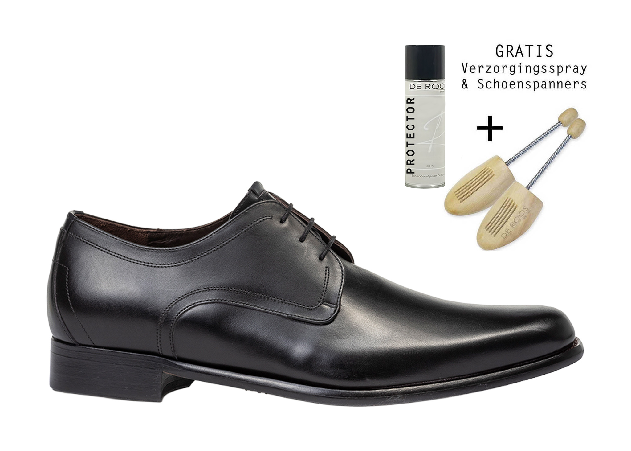 Floris van Bommel Floris van Bommel Veterschoen De Draver 03.08 Zwart