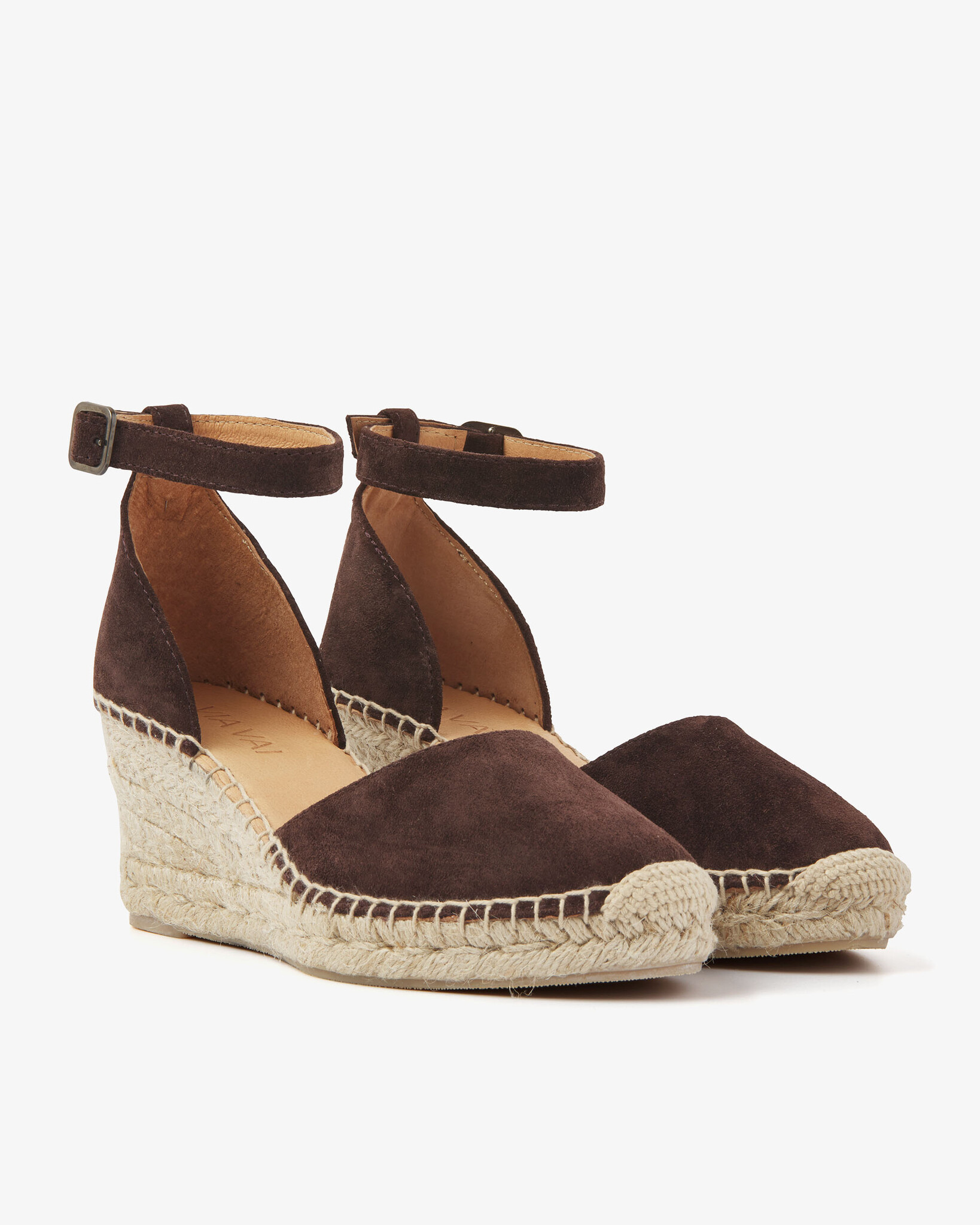 Via Vai VIA VAI  Espadrilles Flora Braid 58122-01-316 Bruin