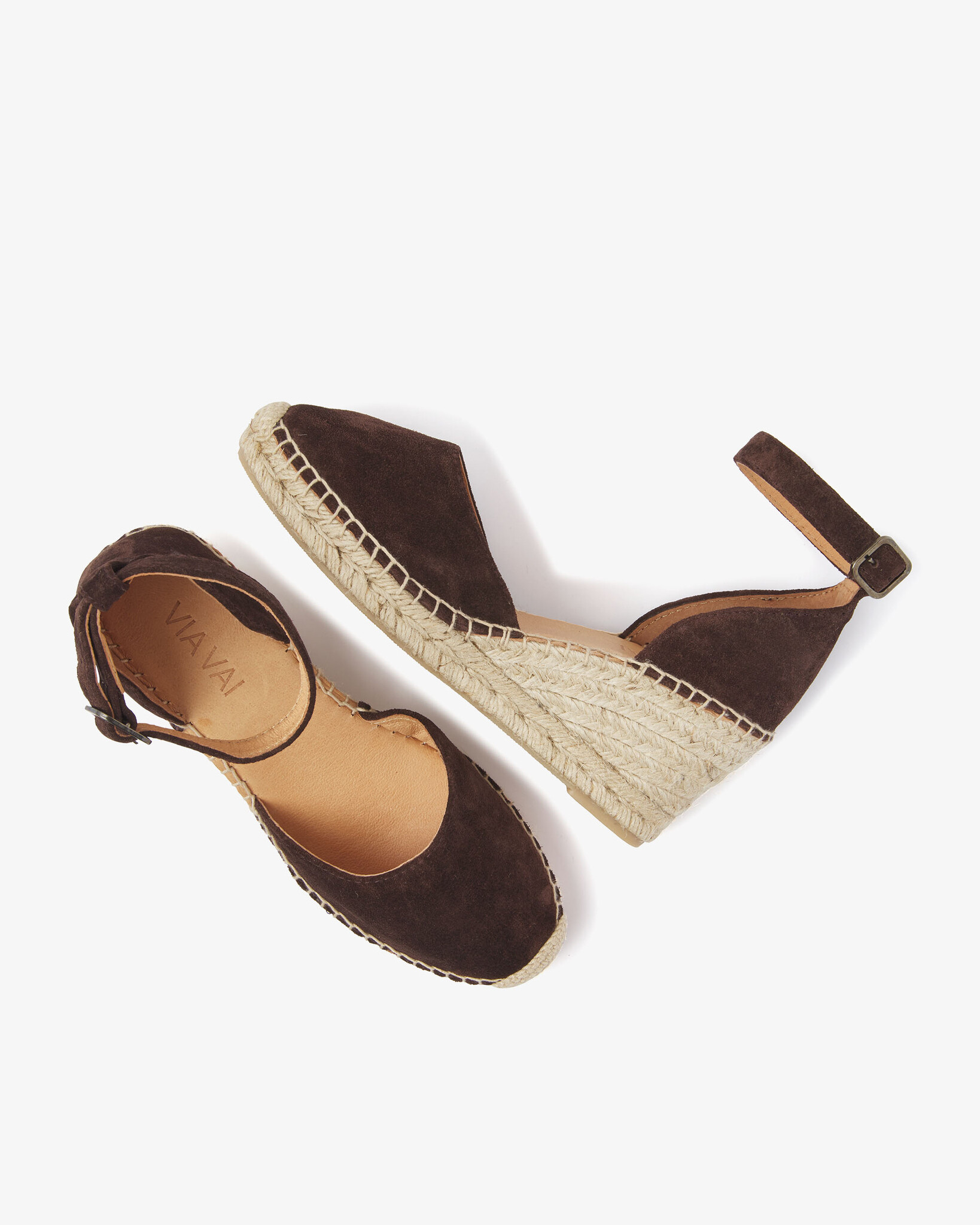 Via Vai VIA VAI  Espadrilles Flora Braid 58122-01-316 Bruin