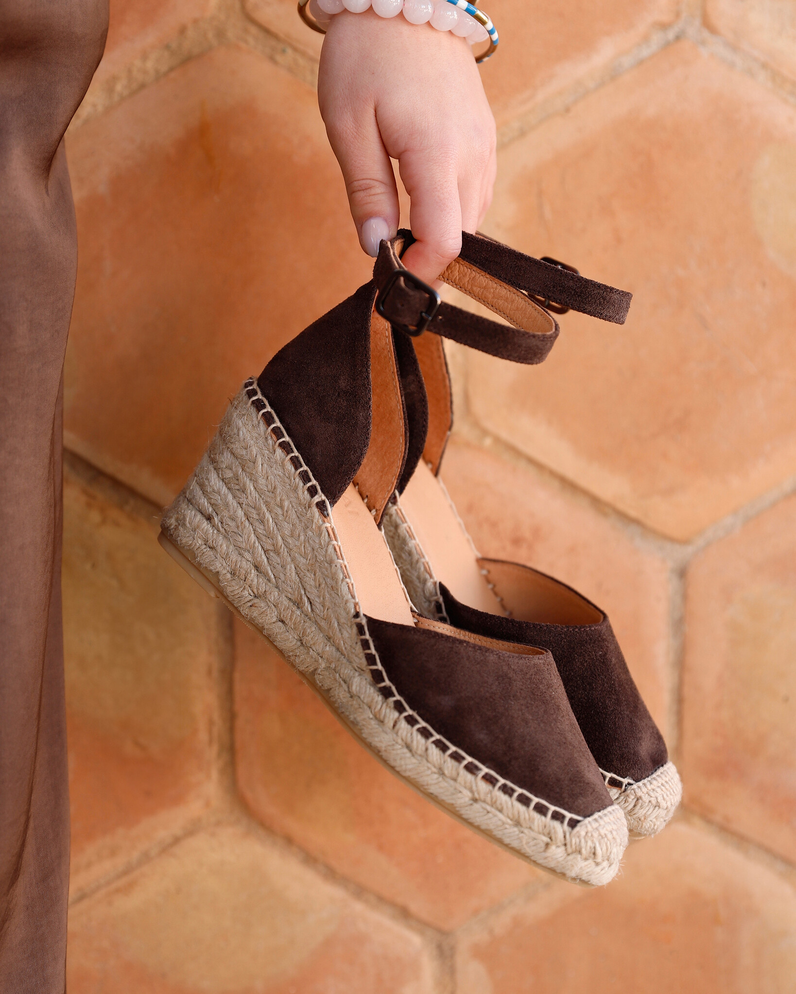 Via Vai VIA VAI  Espadrilles Flora Braid 58122-01-316 Bruin
