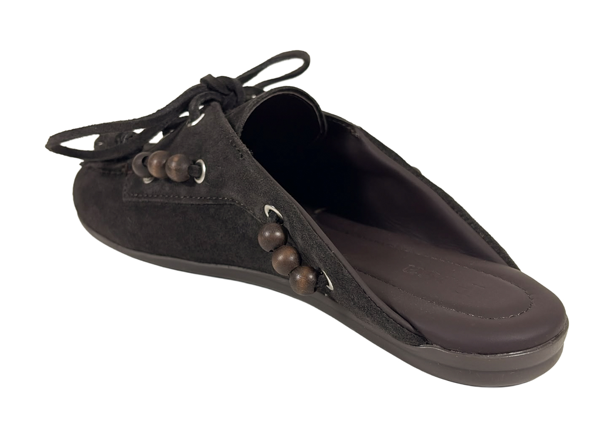Posa Posa Boat Loafer Mule Beads Espresso