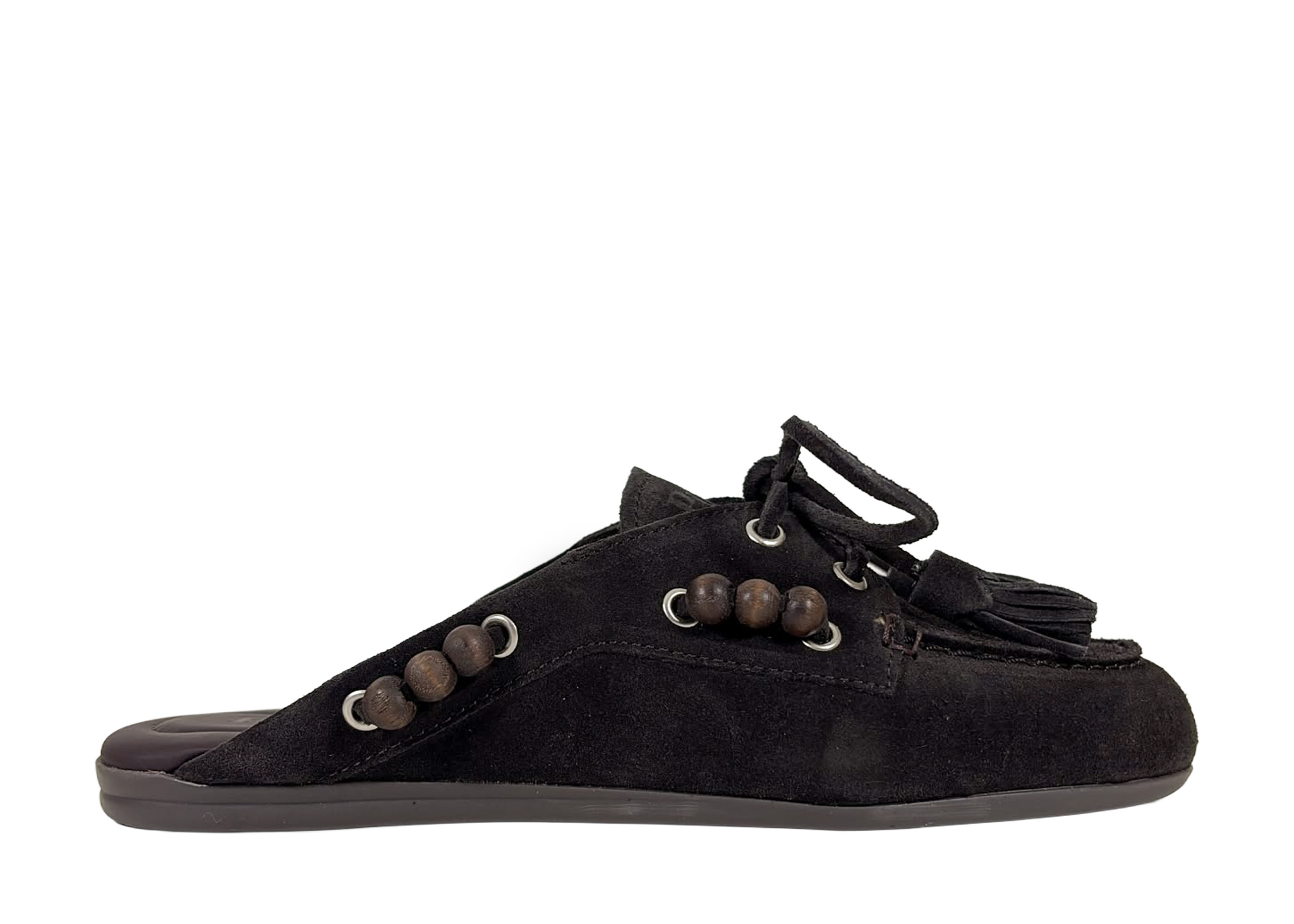Posa Posa Boat Loafer Mule Beads Espresso