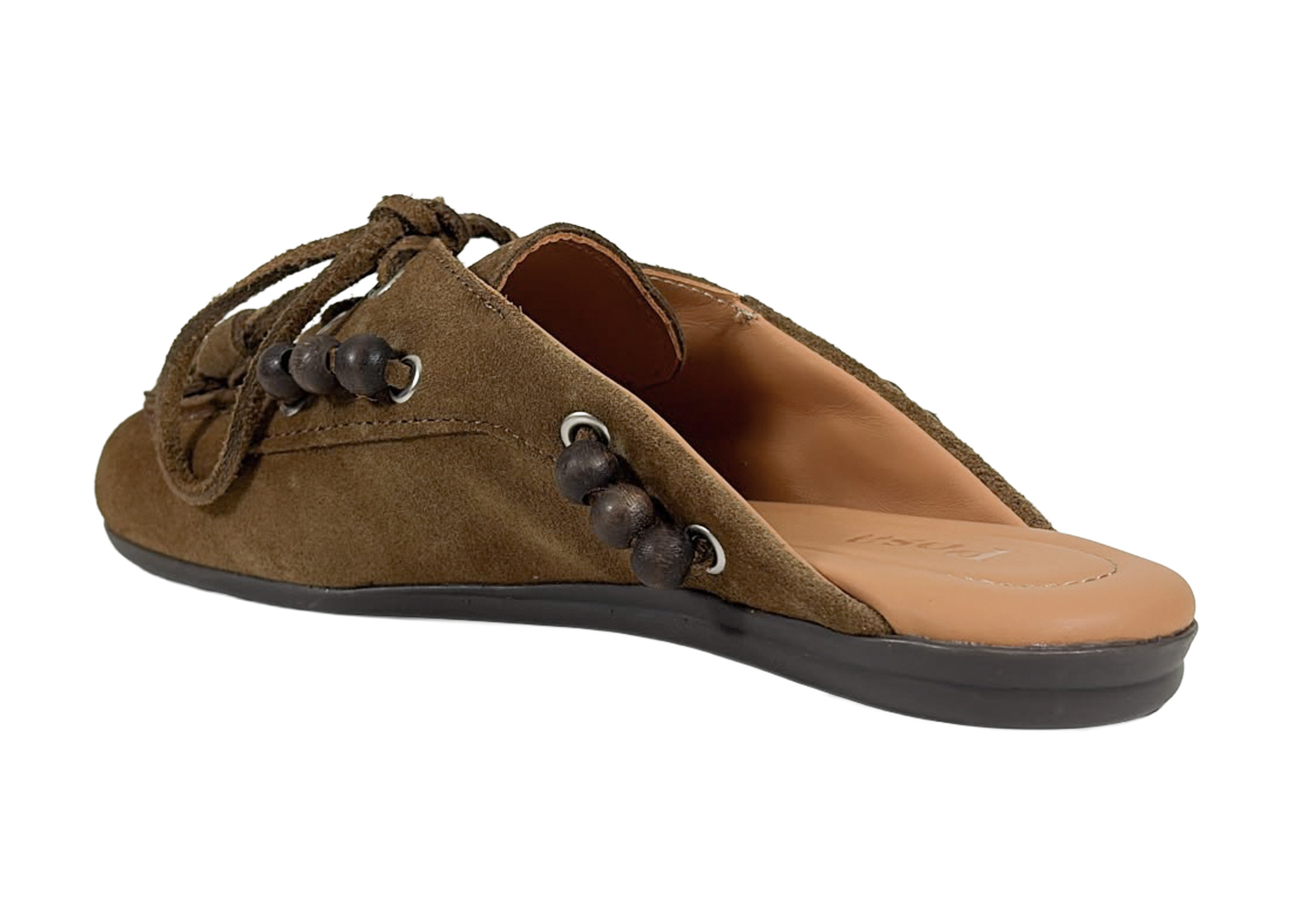 Posa Posa Boat Loafer Mule Beads Tabacco
