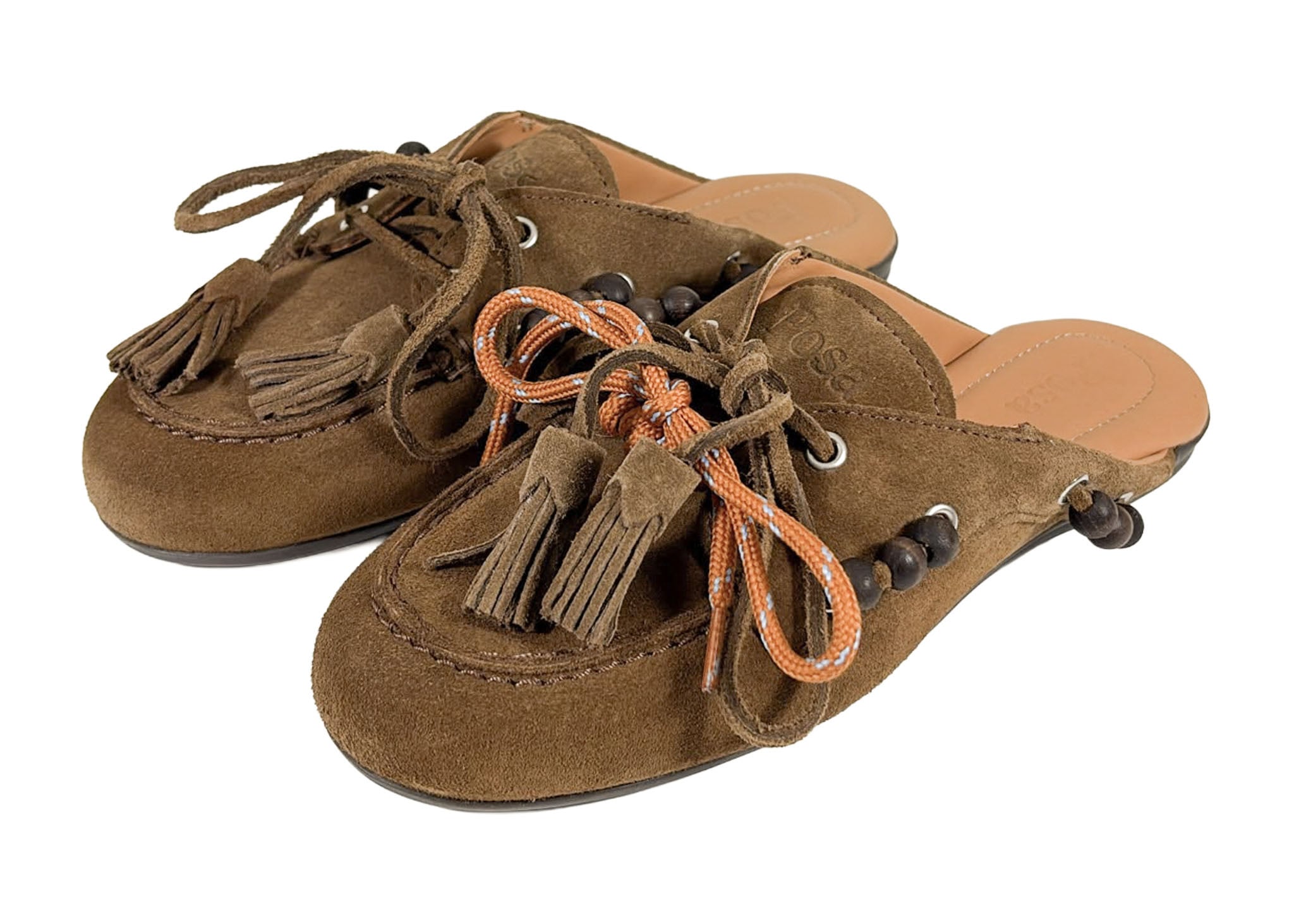 Posa Posa Boat Loafer Mule Beads Tabacco