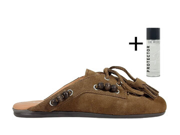 Posa Posa Boat Loafer Mule Beads Tabacco