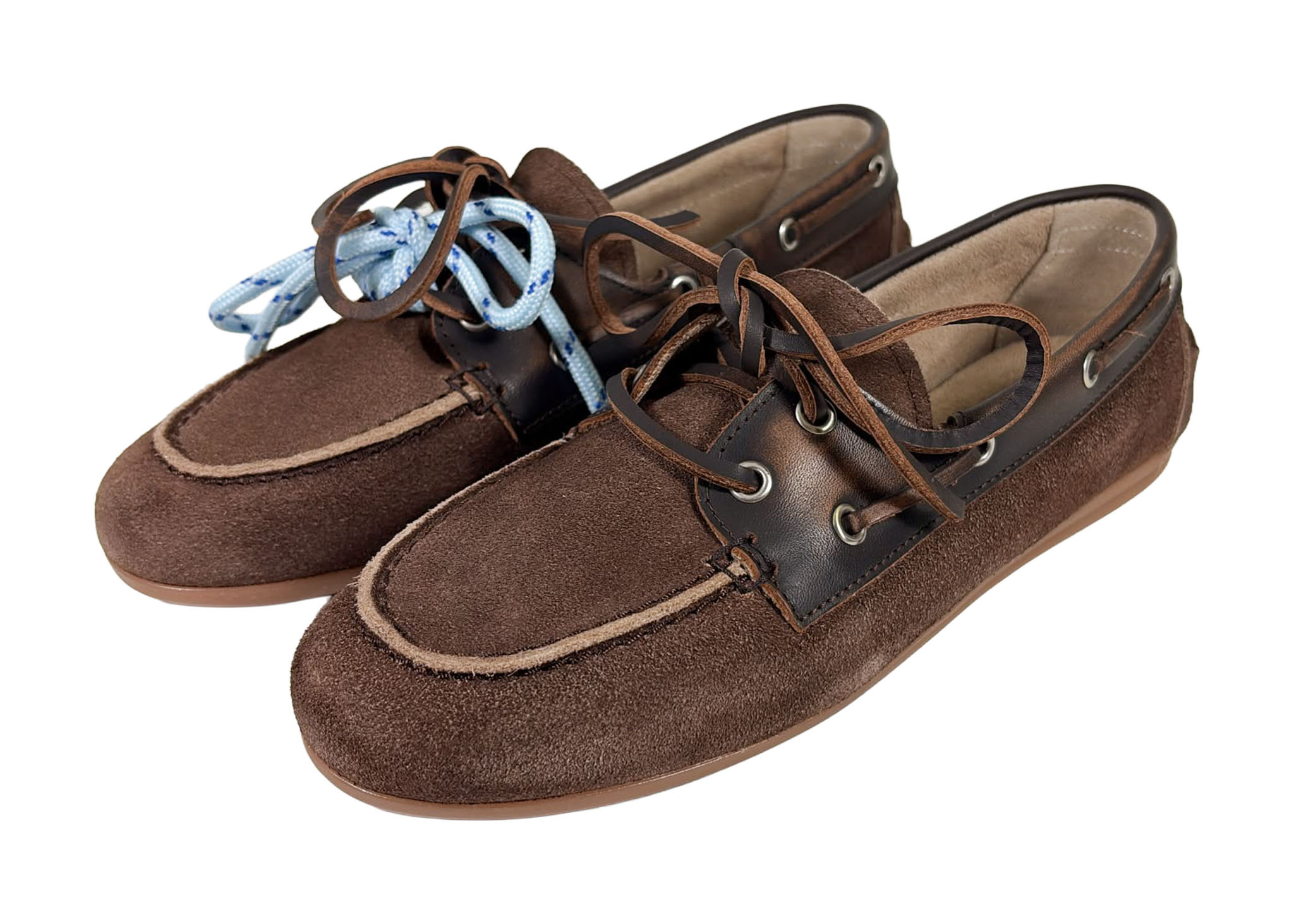 Posa Posa Boat Loafer Suède/Leer Coffee Dr. Bruin